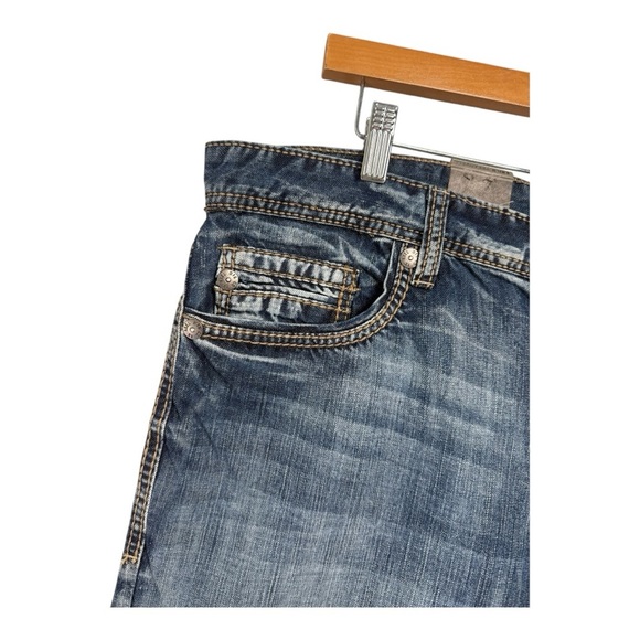 Axel Jeans Treadwell Relaxed Straight Fit Men’s Embellished Faded JeanNew 38 X32 - Picture 4 of 16